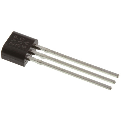 P-Channel MOSFET, 160 mA, 60 V, 3-Pin E-Line Diodes Inc ZVP3306A