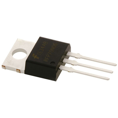 N-Channel MOSFET, 70 A, 60 V, 3-Pin TO-220AB onsemi RFP70N06