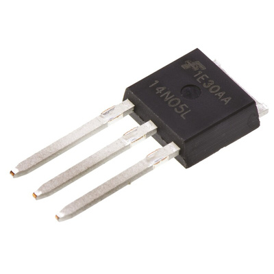 N-Channel MOSFET, 14 A, 50 V, 3-Pin IPAK onsemi RFD14N05L