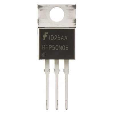 N-Channel MOSFET, 50 A, 60 V, 3-Pin TO-220AB onsemi RFP50N06