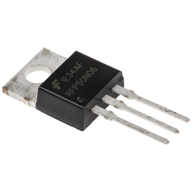 N-Channel MOSFET, 50 A, 60 V, 3-Pin TO-220AB onsemi RFP50N06