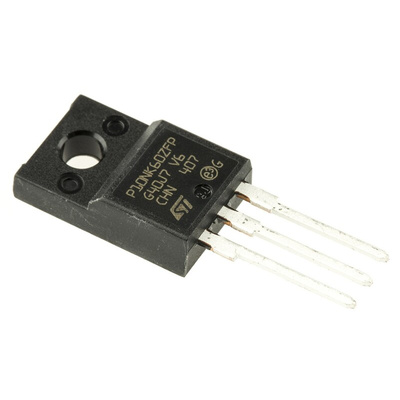 N-Channel MOSFET, 10 A, 600 V, 3-Pin TO-220FP STMicroelectronics STP10NK60ZFP