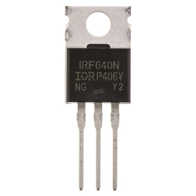 N-Channel MOSFET, 18 A, 200 V, 3-Pin TO-220AB Infineon IRF640NPBF