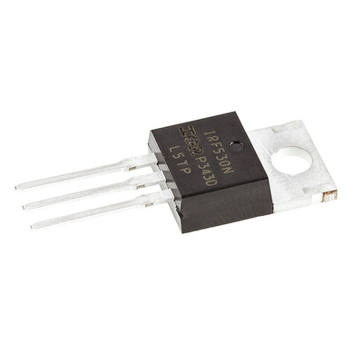 N-Channel MOSFET, 17 A, 100 V, 3-Pin TO-220AB Infineon IRF530NPBF