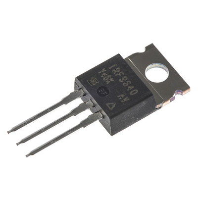 P-Channel MOSFET, 11 A, 200 V, 3-Pin TO-220AB Vishay IRF9640PBF
