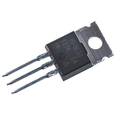 N-Channel MOSFET, 4.1 A, 800 V, 3-Pin TO-220AB Vishay IRFBE30PBF