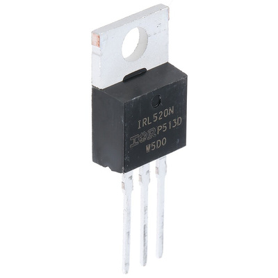 N-Channel MOSFET, 10 A, 100 V, 3-Pin TO-220AB Infineon IRL520NPBF