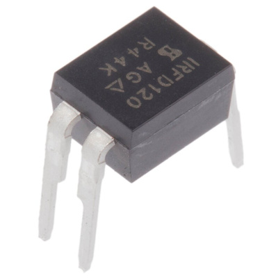 N-Channel MOSFET, 1.3 A, 100 V, 4-Pin HVMDIP Vishay IRFD120PBF