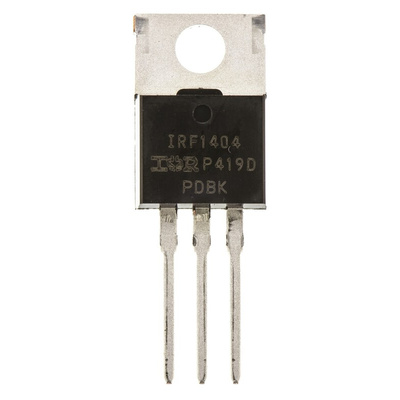 N-Channel MOSFET, 202 A, 40 V, 3-Pin TO-220AB Infineon IRF1404PBF