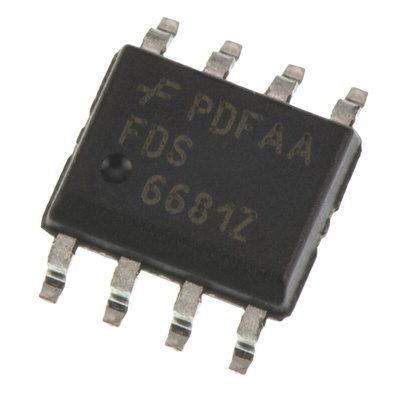 P-Channel MOSFET, 20 A, 30 V, 8-Pin SOIC onsemi FDS6681Z