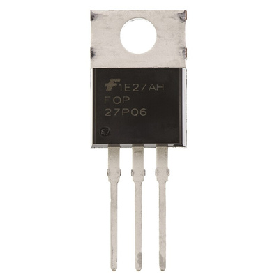 P-Channel MOSFET, 27 A, 60 V, 3-Pin TO-220AB onsemi FQP27P06