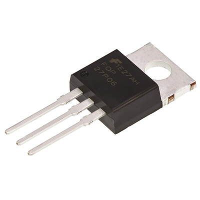 P-Channel MOSFET, 27 A, 60 V, 3-Pin TO-220AB onsemi FQP27P06