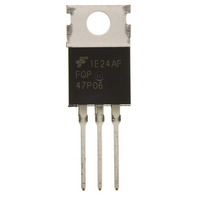 P-Channel MOSFET, 47 A, 60 V, 3-Pin TO-220AB onsemi FQP47P06