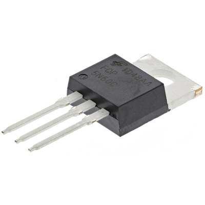 N-Channel MOSFET, 4.5 A, 600 V, 3-Pin TO-220AB onsemi FQP5N60C