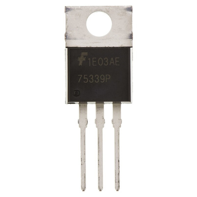 N-Channel MOSFET, 75 A, 55 V, 3-Pin TO-220AB onsemi HUF75339P3