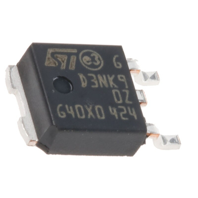 N-Channel MOSFET, 3 A, 900 V, 3-Pin DPAK STMicroelectronics STD3NK90ZT4