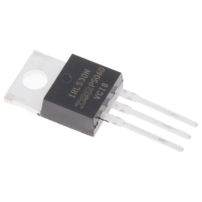 N-Channel MOSFET, 17 A, 100 V, 3-Pin TO-220AB Infineon IRL530NPBF