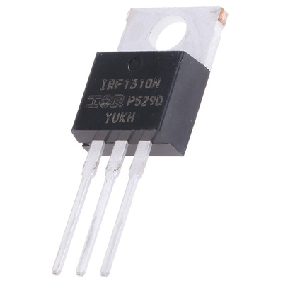 N-Channel MOSFET, 42 A, 100 V, 3-Pin TO-220AB Infineon IRF1310NPBF