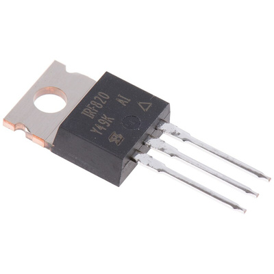 N-Channel MOSFET, 2.5 A, 500 V, 3-Pin TO-220AB Vishay IRF820PBF