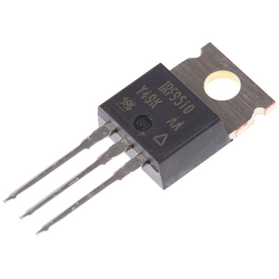P-Channel MOSFET, 4 A, 100 V, 3-Pin TO-220AB Vishay IRF9510PBF