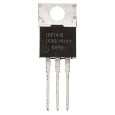 N-Channel MOSFET, 169 A, 55 V, 3-Pin TO-220AB Infineon IRF1405PBF