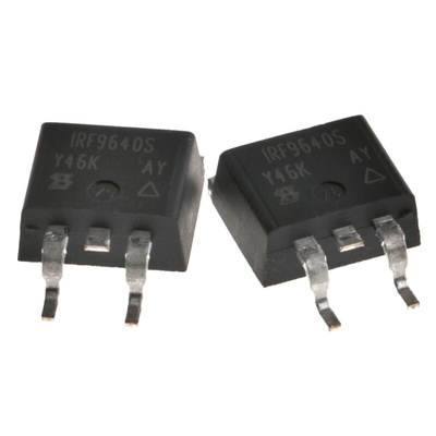 P-Channel MOSFET, 11 A, 200 V, 3-Pin D2PAK Vishay IRF9640SPBF