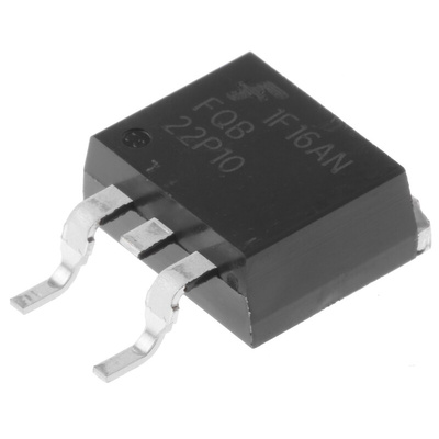 P-Channel MOSFET, 22 A, 100 V, 3-Pin D2PAK onsemi FQB22P10TM