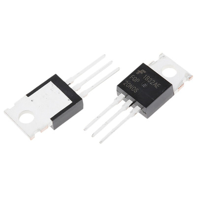 N-Channel MOSFET, 20 A, 60 V, 3-Pin TO-220AB onsemi FQP20N06