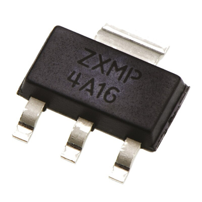 P-Channel MOSFET, 6.4 A, 40 V, 3-Pin SOT-223 Diodes Inc ZXMP4A16GTA