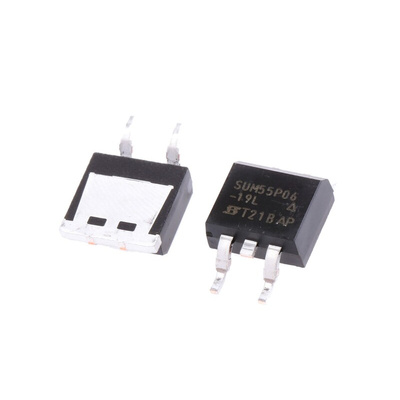 P-Channel MOSFET, 55 A, 60 V, 3-Pin D2PAK Vishay SUM55P06-19L-E3