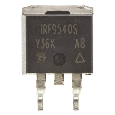 P-Channel MOSFET, 19 A, 100 V, 3-Pin D2PAK Vishay IRF9540SPBF