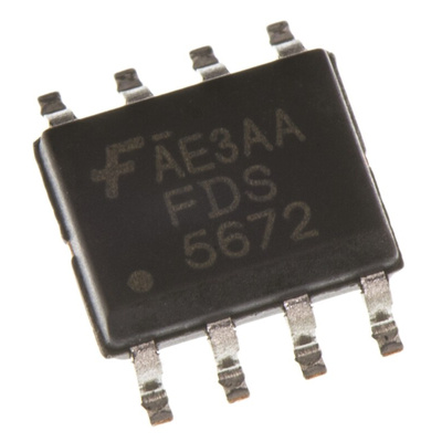 N-Channel MOSFET, 12 A, 60 V, 8-Pin SOIC onsemi FDS5672