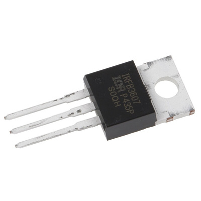 N-Channel MOSFET, 80 A, 75 V, 3-Pin TO-220AB Infineon IRFB3607PBF