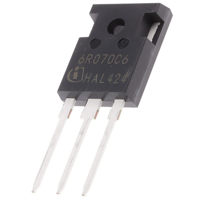 N-Channel MOSFET, 53 A, 650 V, 3-Pin TO-247 Infineon IPW60R070C6FKSA1