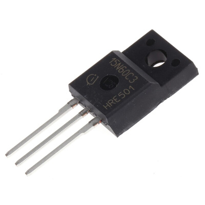 N-Channel MOSFET, 15 A, 650 V, 3-Pin TO-220 FP Infineon SPA15N60C3XKSA1