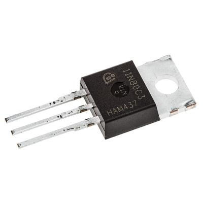 N-Channel MOSFET, 11 A, 800 V, 3-Pin TO-220 Infineon SPP11N80C3XKSA1