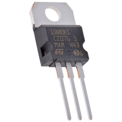 N-Channel MOSFET, 14 A, 800 V, 3-Pin TO-220 STMicroelectronics STP15N80K5