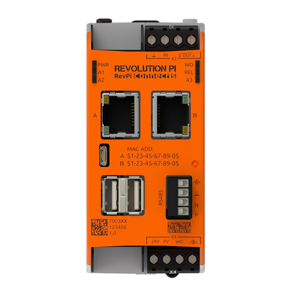 Revolution PI RevPi Connect S, Industrial Computer, 20W, 1.5 GHz, 8GB (Flash) / 1GB (RAM), 4 Linux