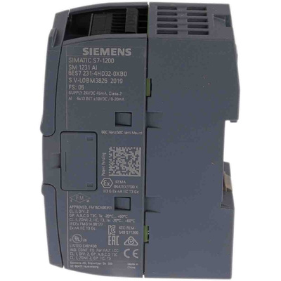 Siemens IB IL AO 4/8/U/BP-XC-PAC Series PLC I/O Module for Use with SIMATIC S7-1200, Analogue, 24 V