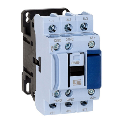 WEG CWB Series Contactor, 24 V dc Coil, 3-Pole, 9 A, 4 kW, 3NO, 690 V ac