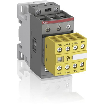 ABB Jokab AFS Series Contactor, 100 to 250 V ac/dc Coil, 3-Pole, 45 A, 3NO, 600 V ac