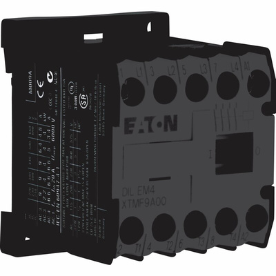 Eaton Contactor, 230 V ac Coil, 4-Pole, 9 A, 4 kW, 4NO, 400 V ac