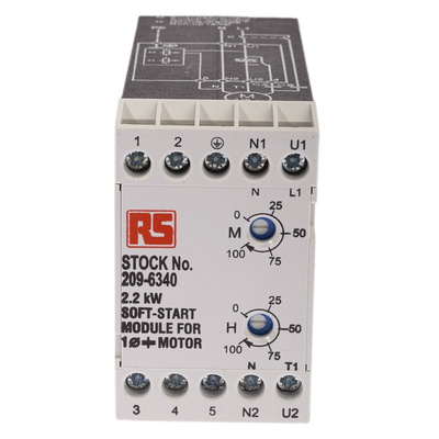 RS PRO Soft Starter, Soft Start, 2.2 kW, 230 V ac, 1 Phase