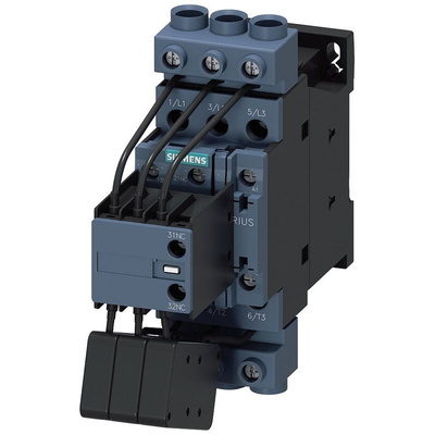 Siemens Contactor, 230 V ac Coil, 3-Pole, 47.6 A, 1NO + 2NC