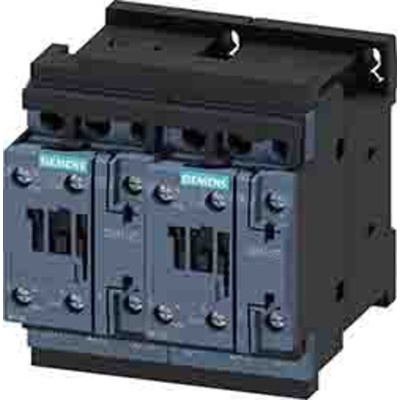 Siemens Reversing Contactor, 230 V ac Coil, 3-Pole, 17 A, 7.5 kW, 3NO