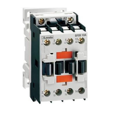 Lovato Contactor, 400 V ac Coil, 3-Pole, 9 A, 7.5 kW, 1NC
