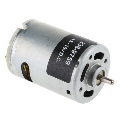RS PRO Geared DC Motor, 21.2 W, 4.5 → 15 V dc, 154.4 gcm, 13360 rpm, 3.18mm Shaft Diameter