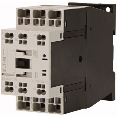 Eaton Contactor, 24 → 27 V dc Coil, 3-Pole, 14 A, 6.8 kW, 1 NC, 1 NO
