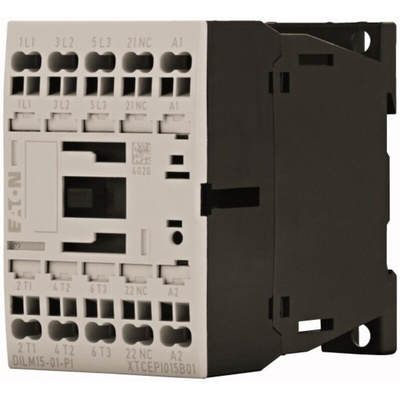 Eaton Contactor, 120 V ac Coil, 3-Pole, 15.5 A, 7.5 kW, 1 NC