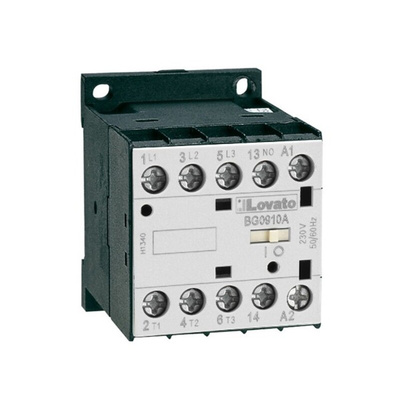 Lovato BG Series Contactor, 24 V ac Coil, 3-Pole, 16 A, 18 kW, 1NO